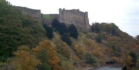 Richmond Castle over looking the river